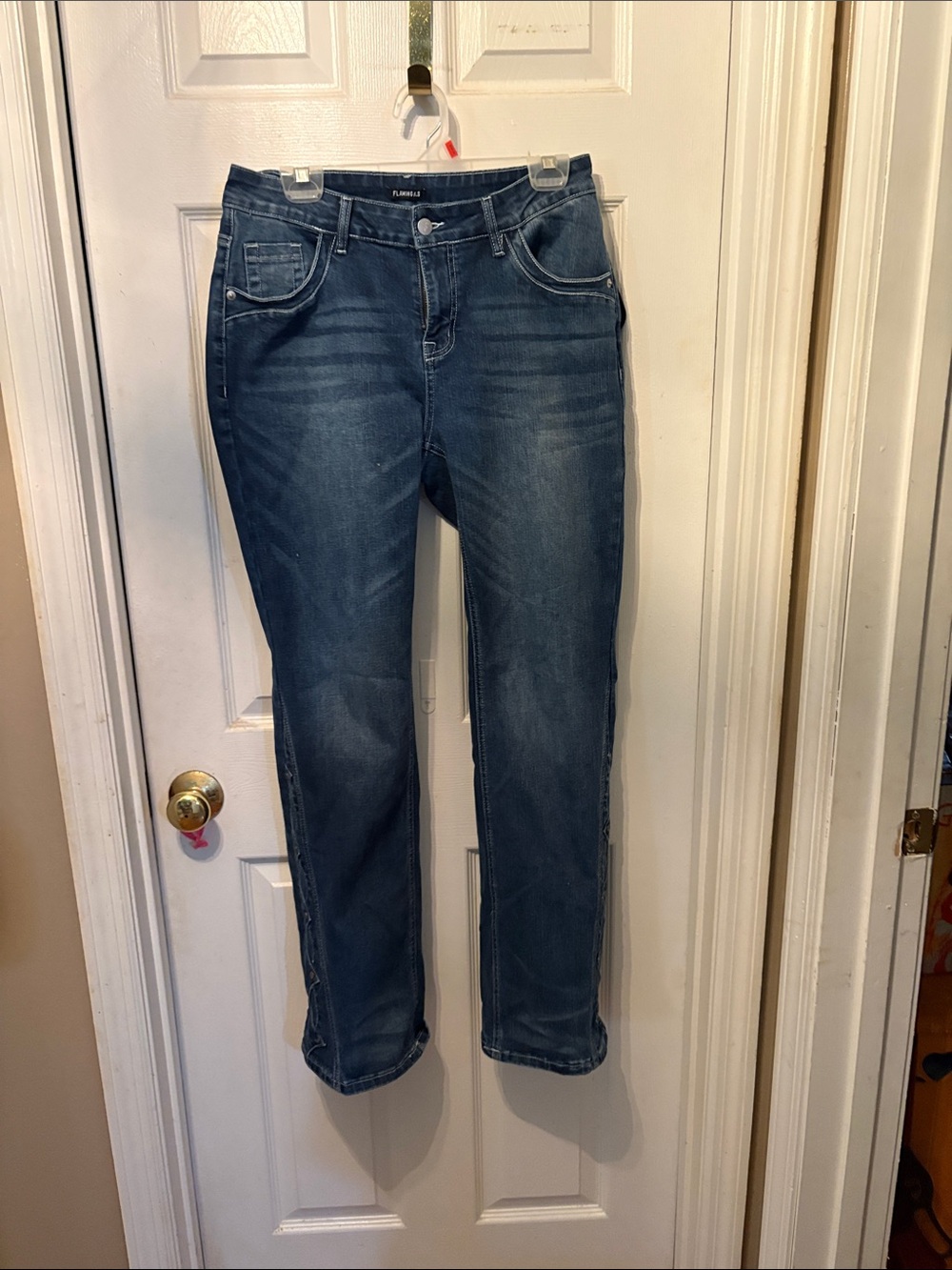 Women's Dark Wash Straight Leg Jeans - Classic Fit